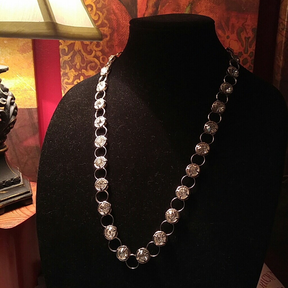 Necklace, bright crystals